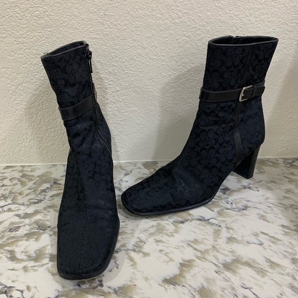 Coach Bibi small logo / calf booties - Picture 2 of 6